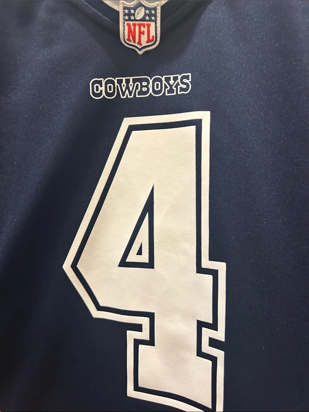 Nike Dallas Cowboys Dak Prescott  #4 On Field Blue Jersey Youth XL